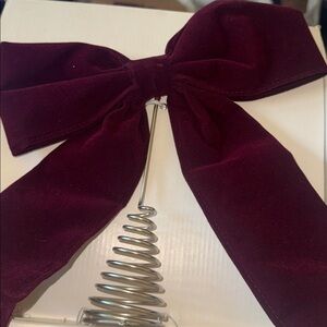Red Velvet Bow Tree Topper